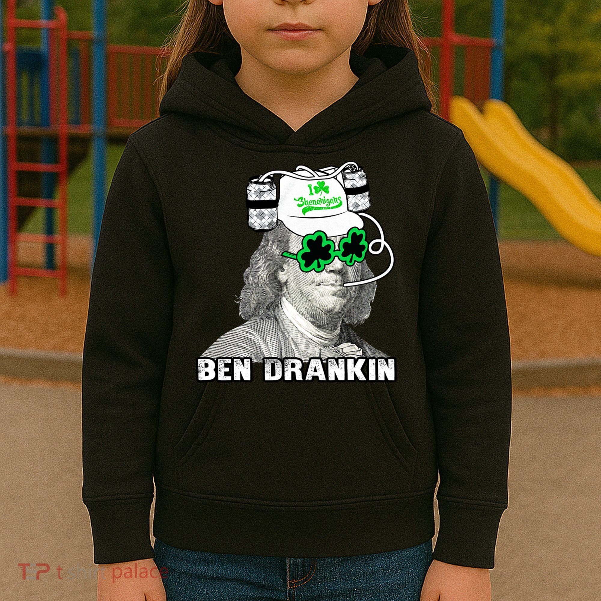 St Patricks Day, Ben Drankin, Funny St Patricks Day, St Patricks Day Drinking Kids Hoodie
