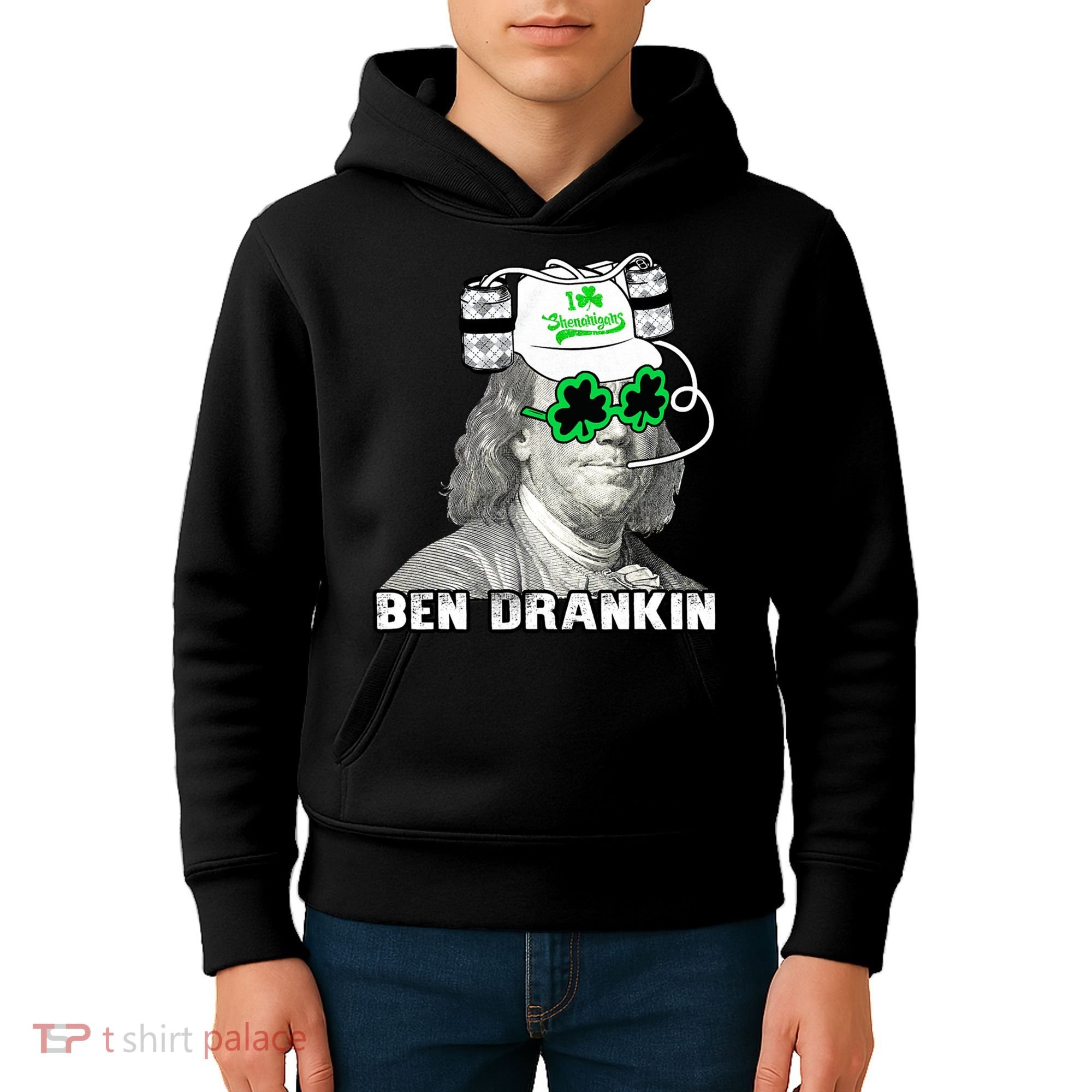 St Patricks Day, Ben Drankin, Funny St Patricks Day, St Patricks Day Drinking Kids Hoodie