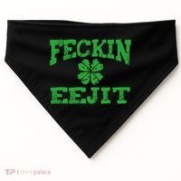 St Patricks Day Feckin Eejit Funny Irish Drinking Gift USA-Made Doggie Bandana thumb 0