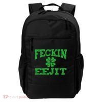 St Patricks Day Feckin Eejit Funny Irish Drinking Gift Backpack thumb 0