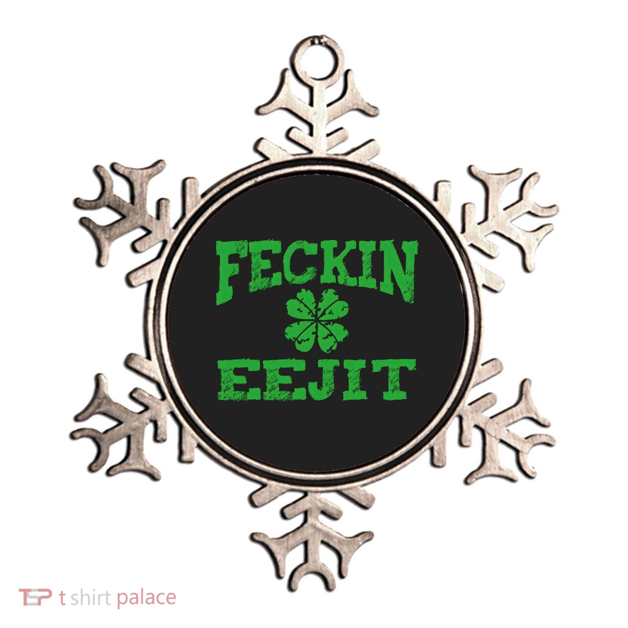 St Patricks Day Feckin Eejit Funny Irish Drinking Gift Ornament