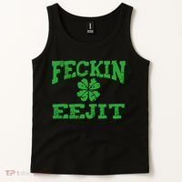 St Patricks Day Feckin Eejit Funny Irish Drinking Gift Tank Top thumb 2