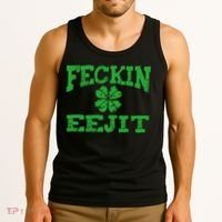 St Patricks Day Feckin Eejit Funny Irish Drinking Gift Tank Top thumb 3