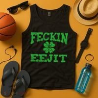 St Patricks Day Feckin Eejit Funny Irish Drinking Gift Tank Top thumb 4
