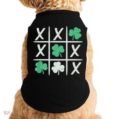 St Patrick's Day Tic Tac Toe Lucky Shamrock Doggie Tank