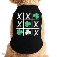 St Patrick's Day Tic Tac Toe Lucky Shamrock Doggie Tank thumb 0