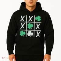 St Patrick's Day Tic Tac Toe Lucky Shamrock Hoodie thumb 2