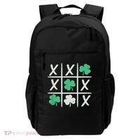 St Patrick's Day Tic Tac Toe Lucky Shamrock Backpack thumb 0