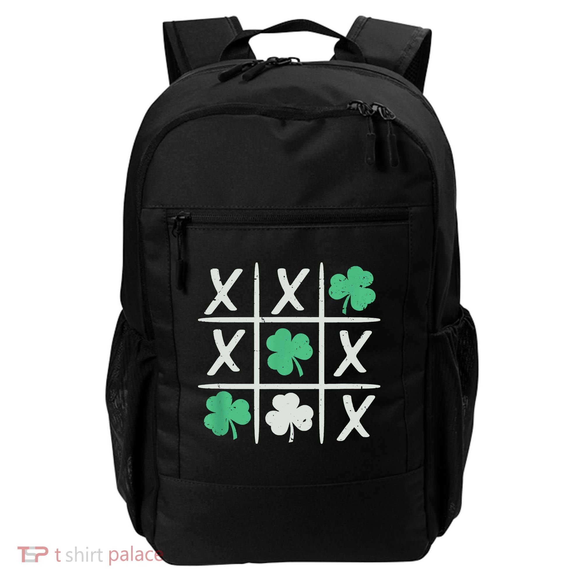 St Patrick's Day Tic Tac Toe Lucky Shamrock Backpack