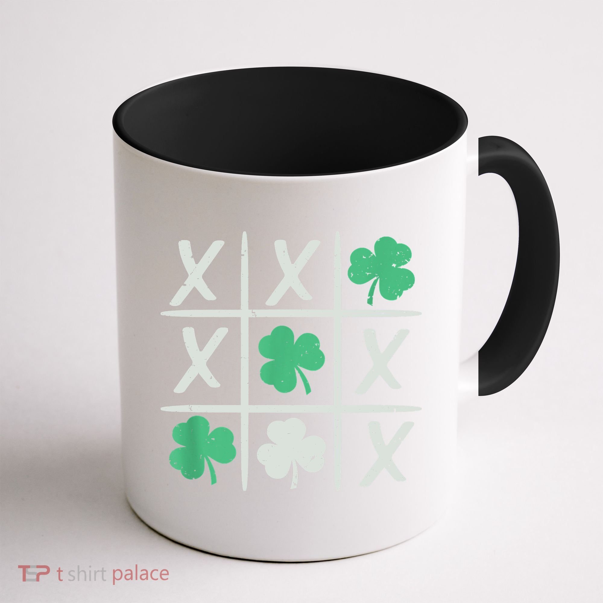St Patrick's Day Tic Tac Toe Lucky Shamrock Coffee Mug