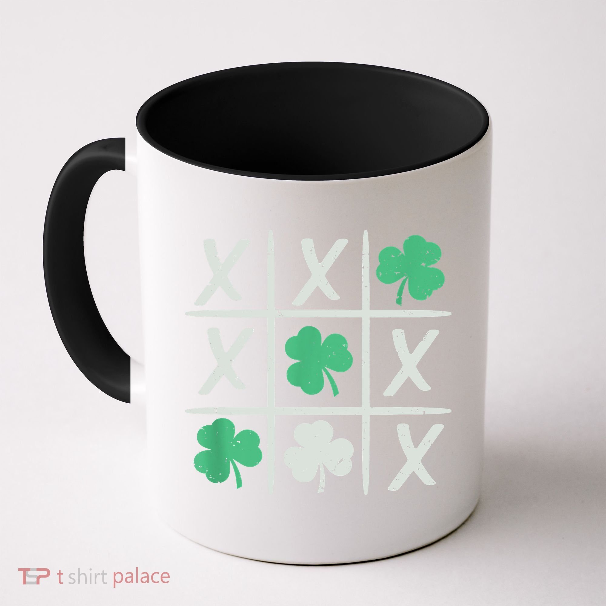 St Patrick's Day Tic Tac Toe Lucky Shamrock Coffee Mug