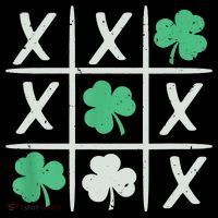 St Patrick's Day Tic Tac Toe Lucky Shamrock Women's Hoodie thumb 2