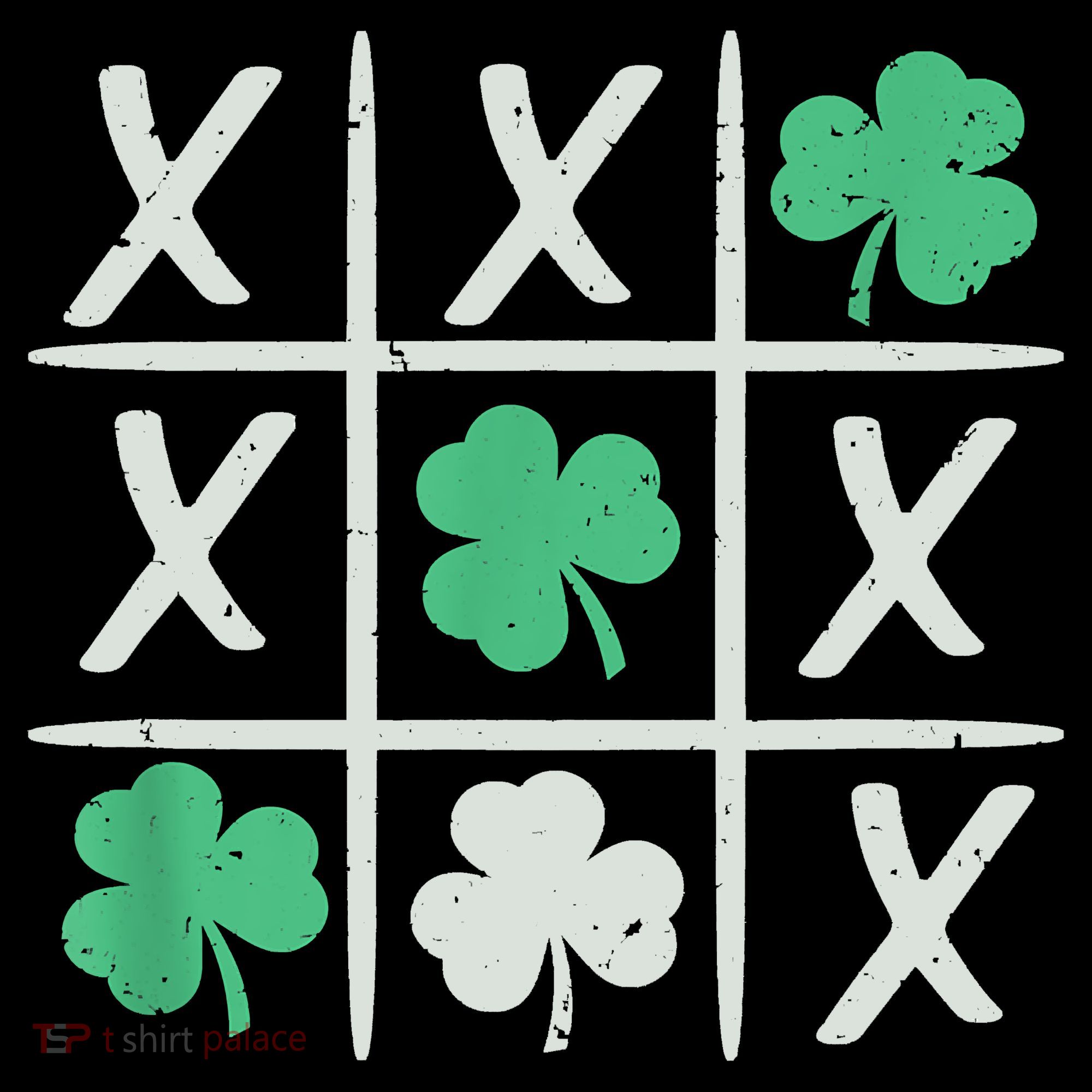 St Patrick's Day Tic Tac Toe Lucky Shamrock Women's Hoodie