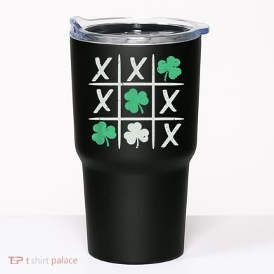 St Patrick's Day Tic Tac Toe Lucky Shamrock Tumbler