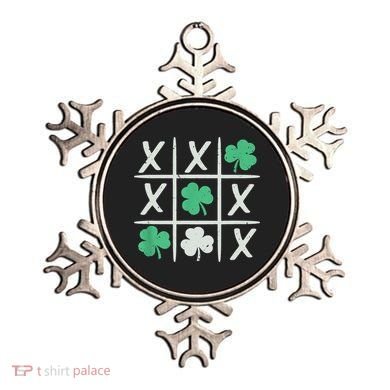 St Patrick's Day Tic Tac Toe Lucky Shamrock Ornament