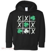 St Patrick's Day Tic Tac Toe Lucky Shamrock Toddler Hoodie thumb 0