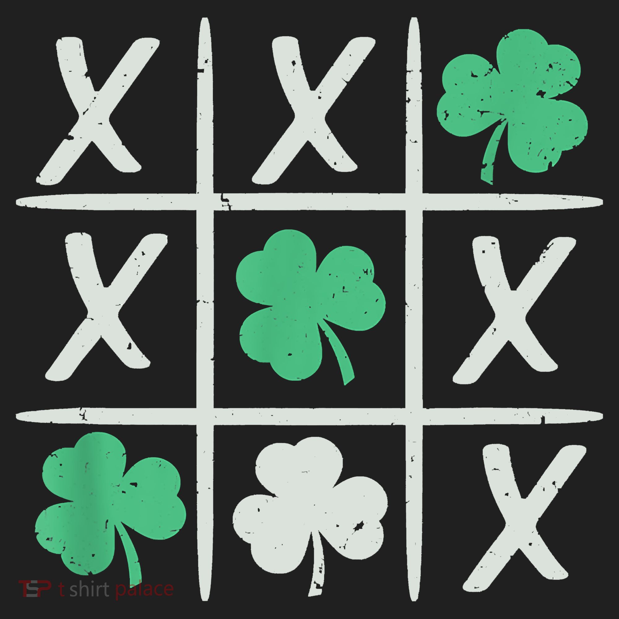 St Patrick's Day Tic Tac Toe Lucky Shamrock Golf Towel