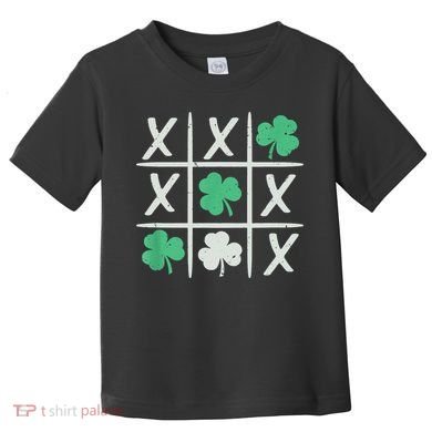 St Patrick's Day Tic Tac Toe Lucky Shamrock Toddler T-Shirt