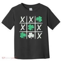 St Patrick's Day Tic Tac Toe Lucky Shamrock Toddler T-Shirt thumb 0