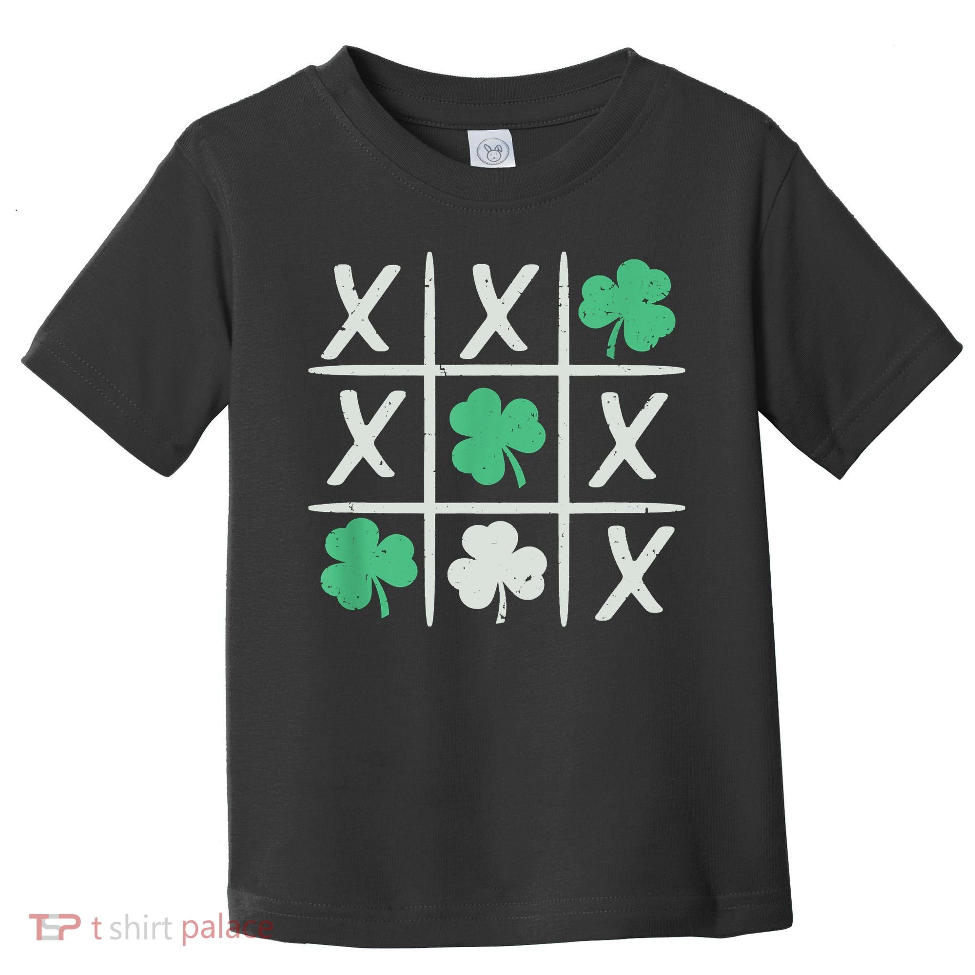 St Patrick's Day Tic Tac Toe Lucky Shamrock Toddler T-Shirt