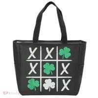St Patrick's Day Tic Tac Toe Lucky Shamrock Tote Bag thumb 0