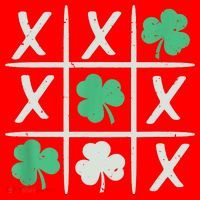 St Patrick's Day Tic Tac Toe Lucky Shamrock Santa Hat thumb 1