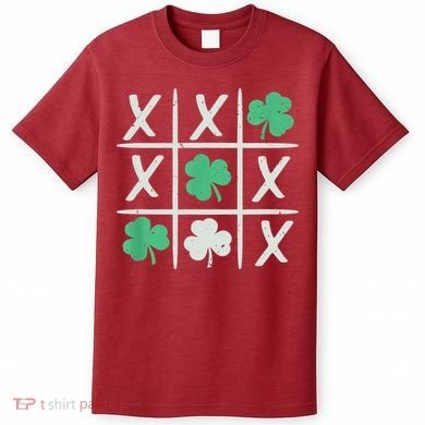 St Patrick's Day Tic Tac Toe Lucky Shamrock T-Shirt