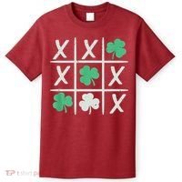 St Patrick's Day Tic Tac Toe Lucky Shamrock T-Shirt thumb 0