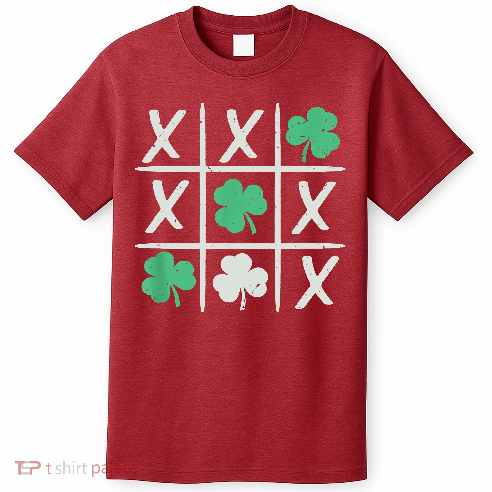 St Patrick's Day Tic Tac Toe Lucky Shamrock T-Shirt