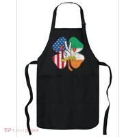 St PatrickS Day Irish American Flag Peace Love Shamrock Apron thumb 0