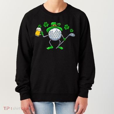 St Patricks Day Golf Golfing Irish Golfer Beer Humor Women's Sweatshirt