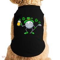 St Patricks Day Golf Golfing Irish Golfer Beer Humor Doggie Tank thumb 0