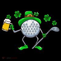 St Patricks Day Golf Golfing Irish Golfer Beer Humor Women's Hoodie thumb 2