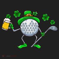 St Patricks Day Golf Golfing Irish Golfer Beer Humor Hat thumb 2