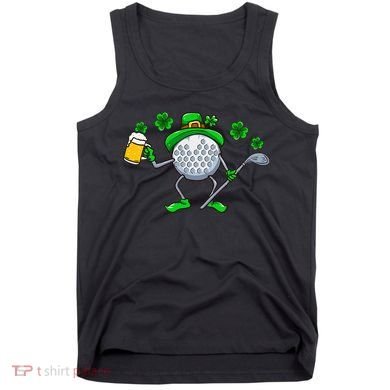 St Patricks Day Golf Golfing Irish Golfer Beer Humor Tank Top