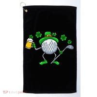 St Patricks Day Golf Golfing Irish Golfer Beer Humor Golf Towel thumb 0