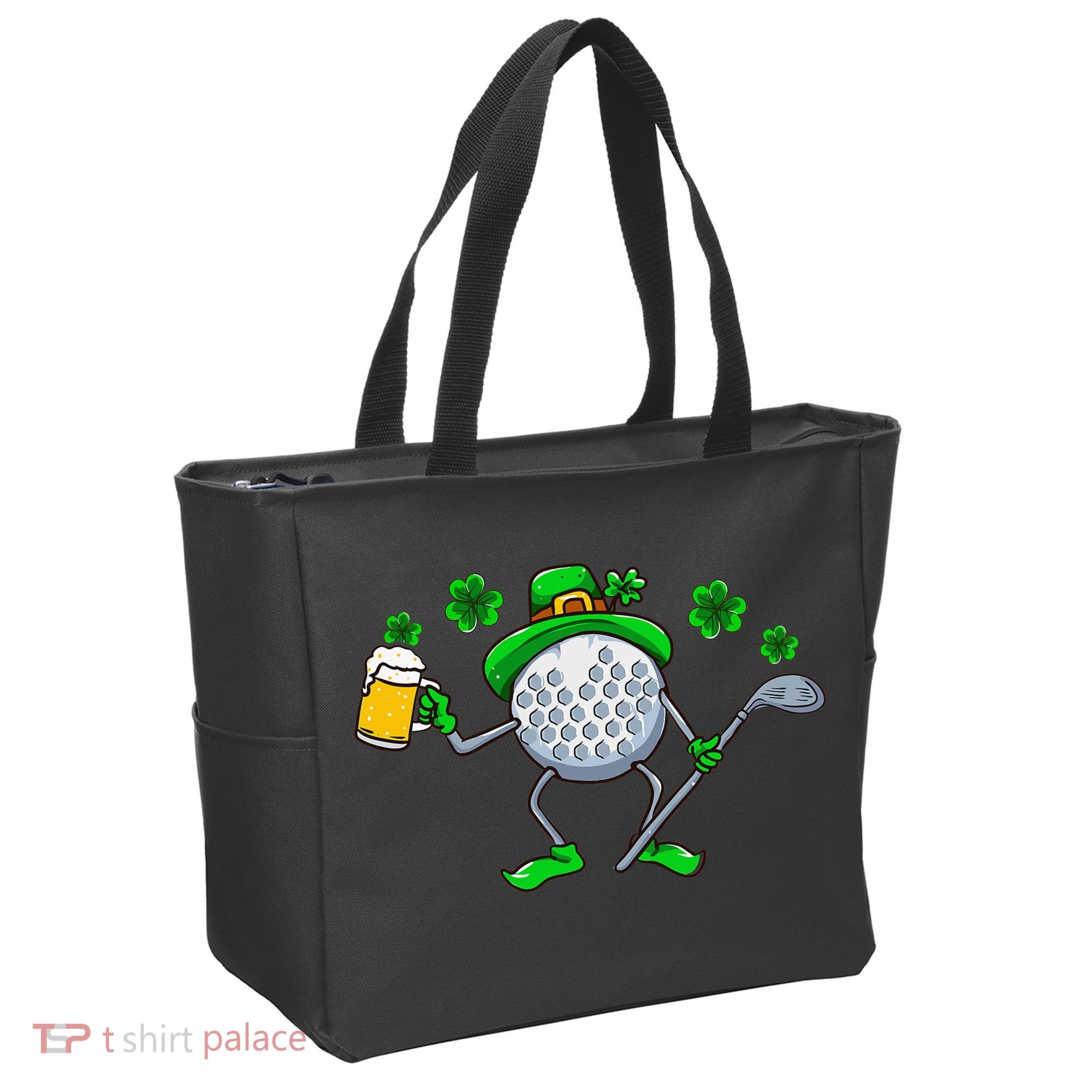 St Patricks Day Golf Golfing Irish Golfer Beer Humor Tote Bag