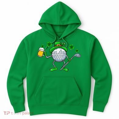 St Patricks Day Golf Golfing Irish Golfer Beer Humor Hoodie