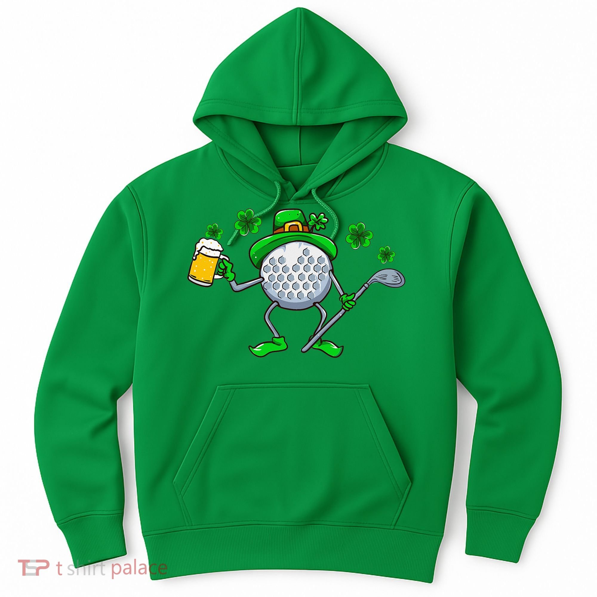 St Patricks Day Golf Golfing Irish Golfer Beer Humor Hoodie