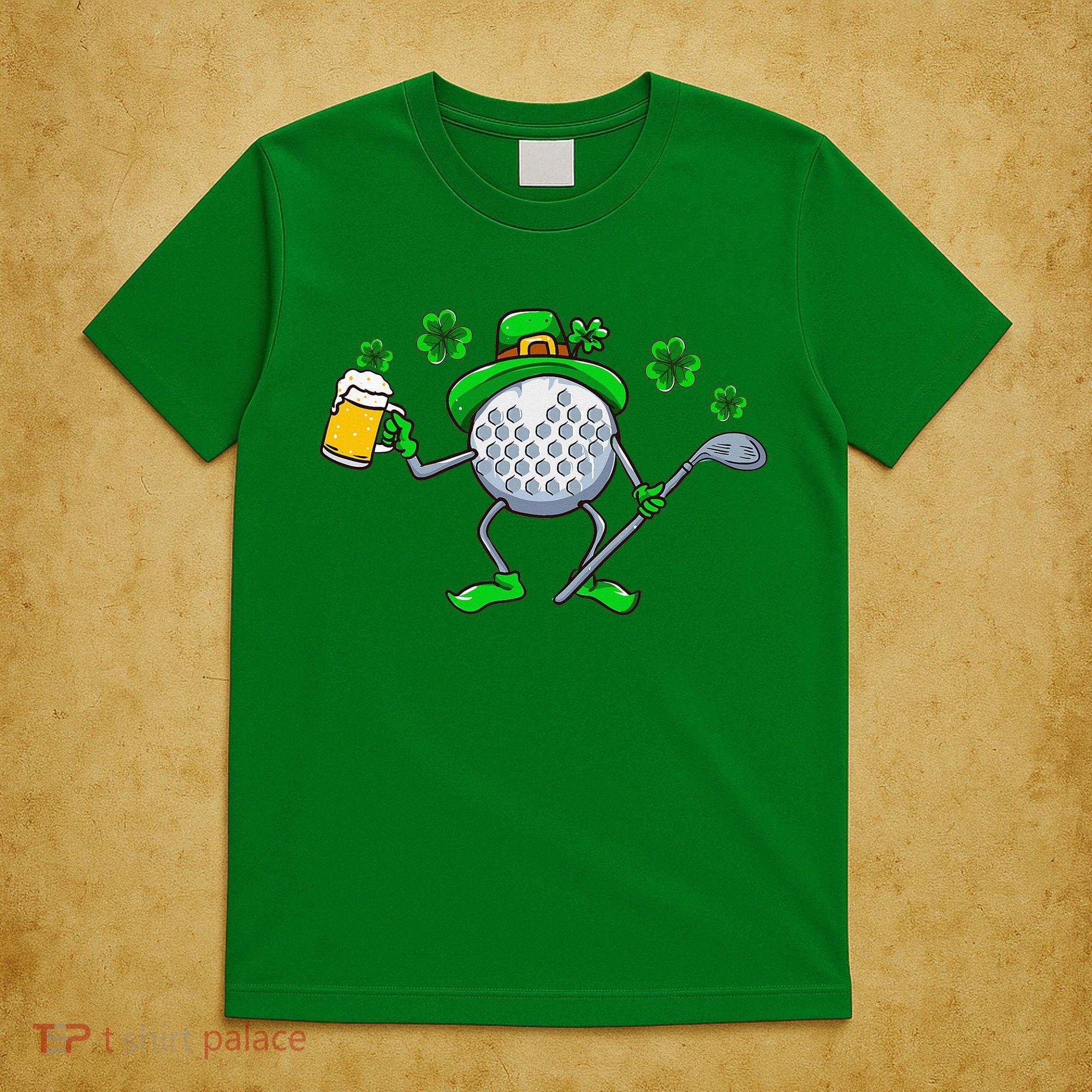 St Patricks Day Golf Golfing Irish Golfer Beer Humor T-Shirt