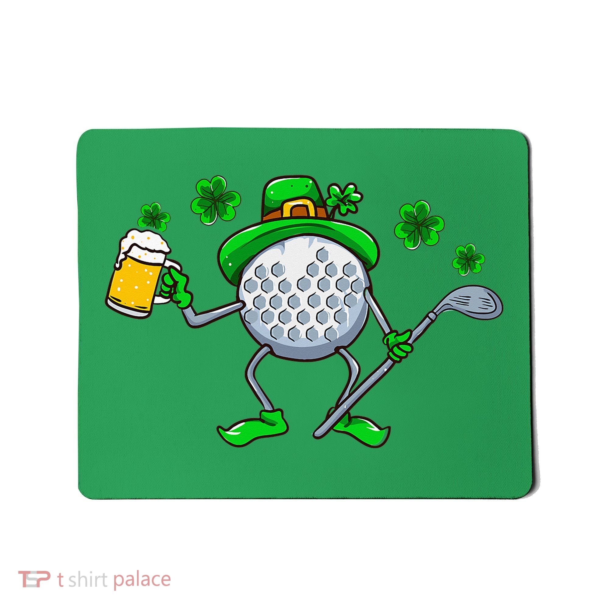 St Patricks Day Golf Golfing Irish Golfer Beer Humor Mousepad
