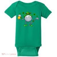 St Patricks Day Golf Golfing Irish Golfer Beer Humor Baby Bodysuit thumb 0