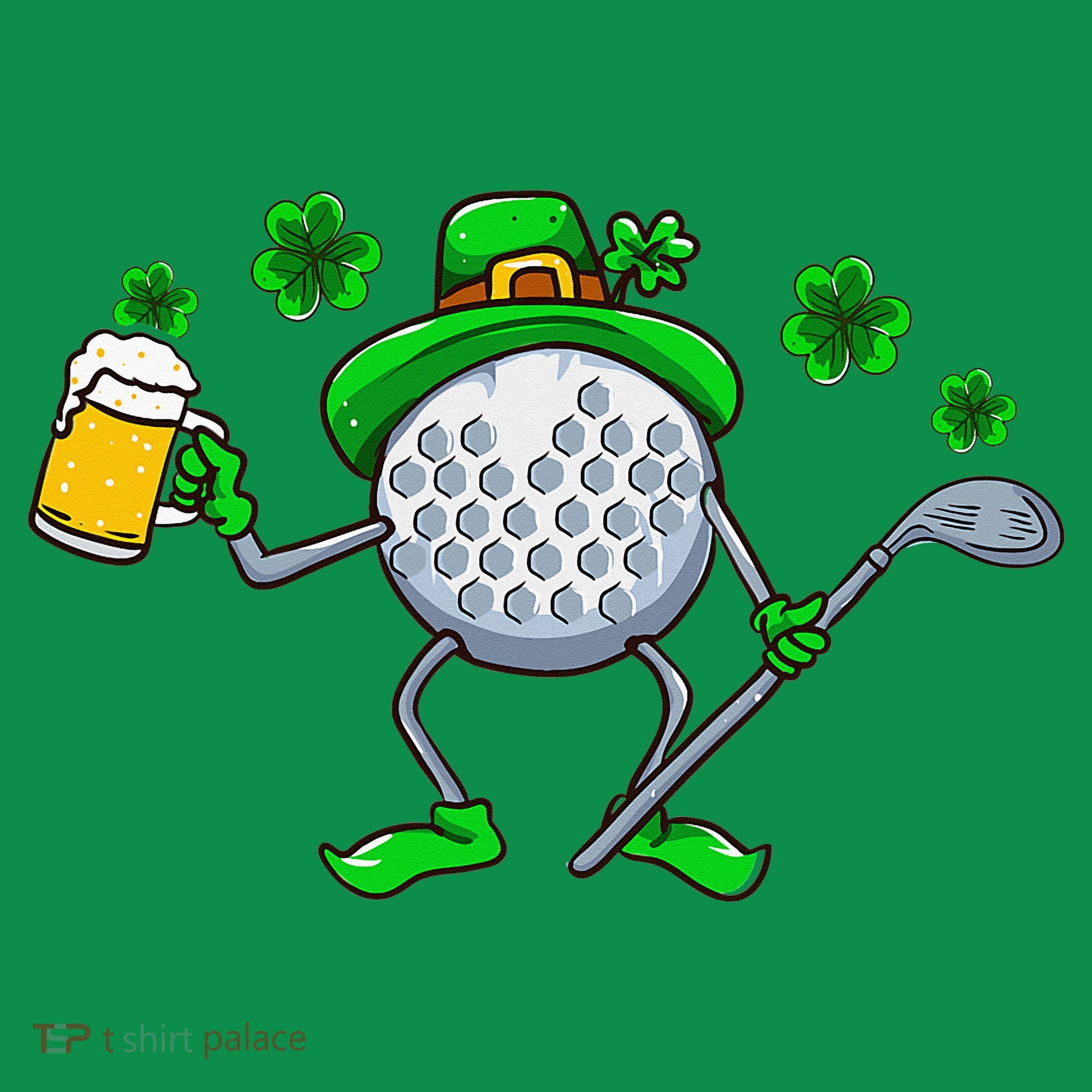 St Patricks Day Golf Golfing Irish Golfer Beer Humor Toddler Hoodie