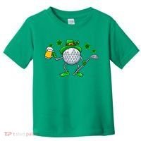 St Patricks Day Golf Golfing Irish Golfer Beer Humor Toddler T-Shirt thumb 0