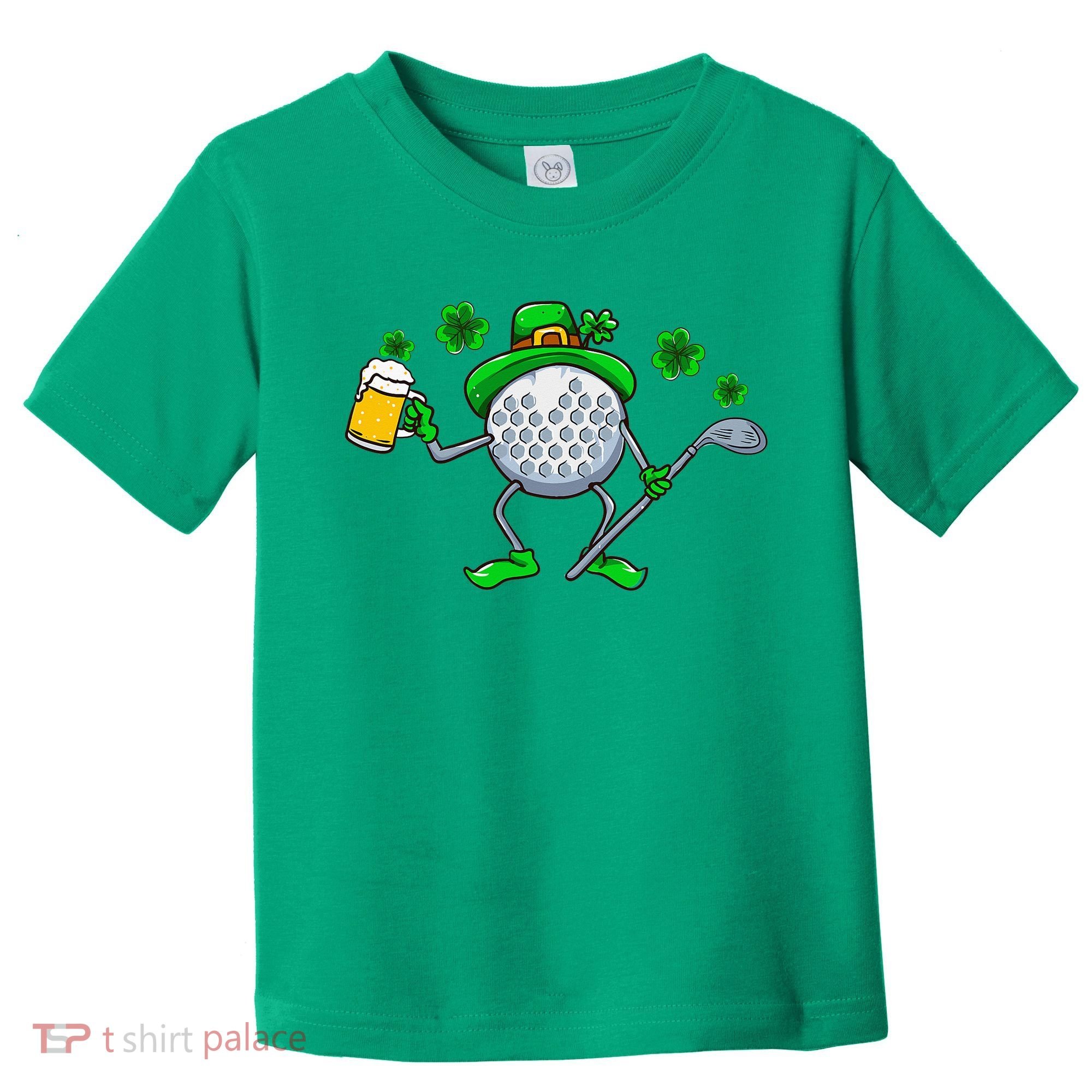 St Patricks Day Golf Golfing Irish Golfer Beer Humor Toddler T-Shirt