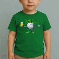 St Patricks Day Golf Golfing Irish Golfer Beer Humor Toddler T-Shirt thumb 2