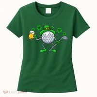 St Patricks Day Golf Golfing Irish Golfer Beer Humor Women's T-Shirt thumb 0