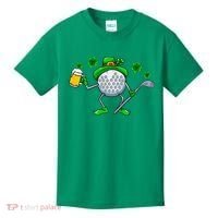 St Patricks Day Golf Golfing Irish Golfer Beer Humor Kids T-Shirt thumb 0