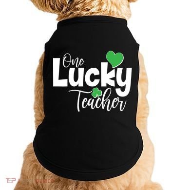 St Patricks Day One Lucky Teacher Doggie Tank
