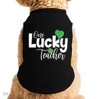 St Patricks Day One Lucky Teacher Doggie Tank thumb 0